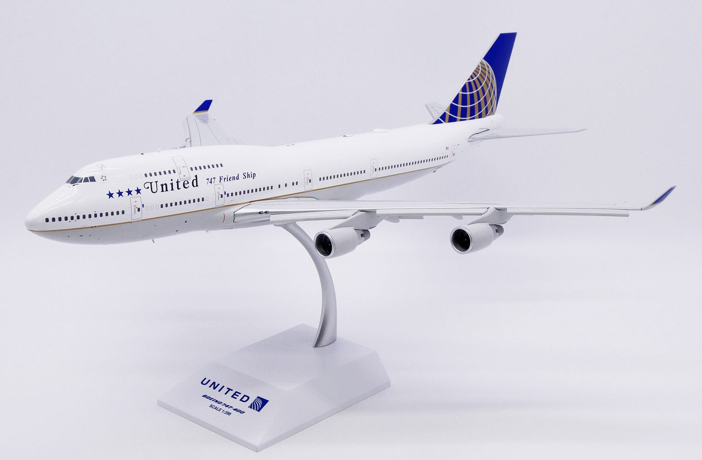 1:200 JC Wings United Airlines B747-400 N118UA Airplane Diecast Plane Model