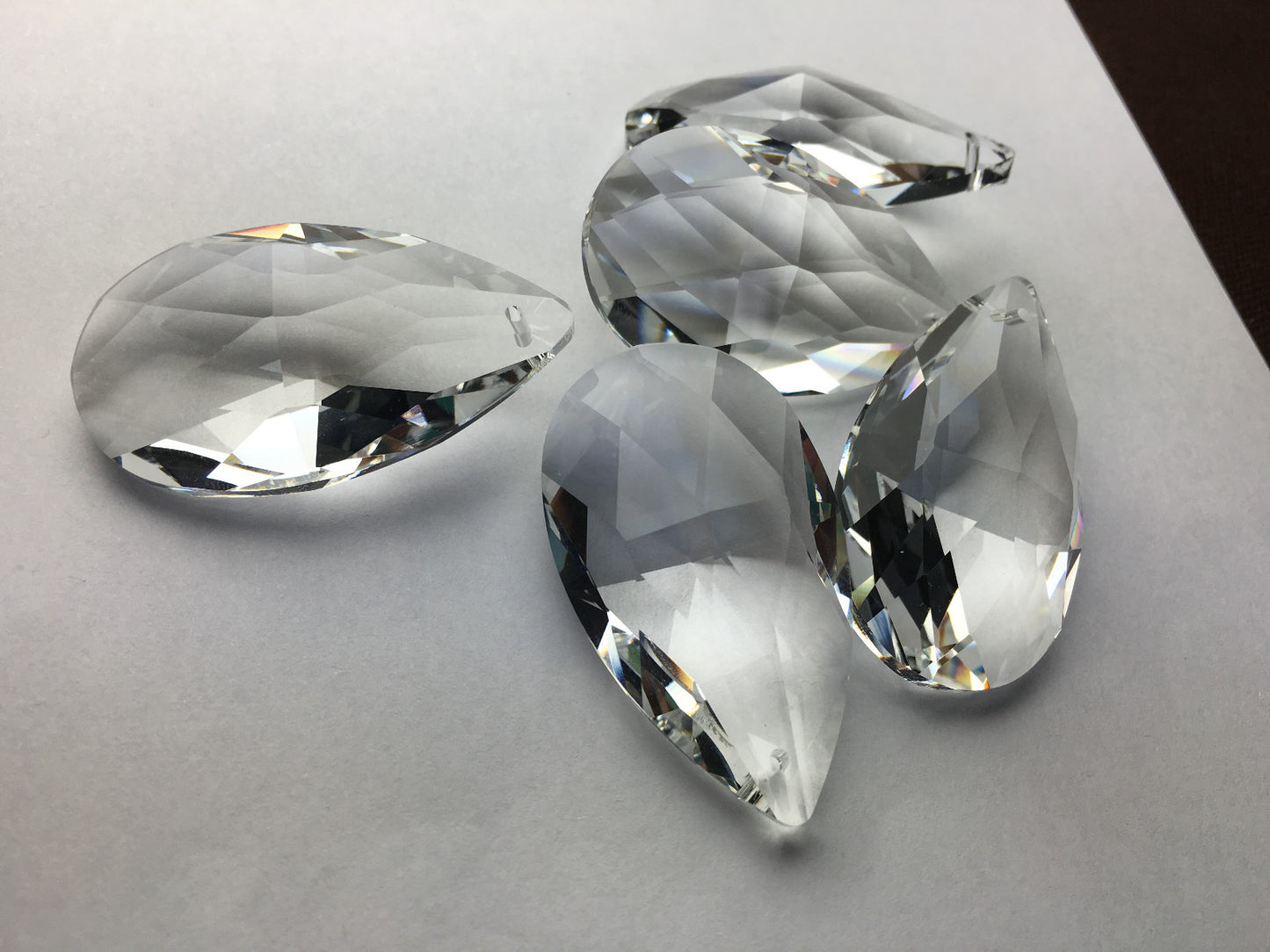 10 2'' Teardrop Prism Pendant Crystal Glass Chandelier Lamp Part Replace Hanging