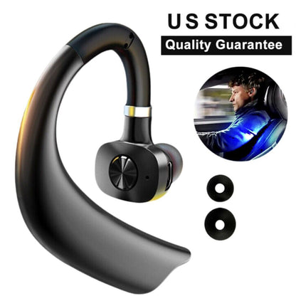 Bluetooth Single Headset Wireless Earbud In Ear Earphone Ear Hook For Cell Phone