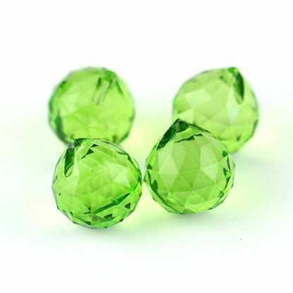 10pcs Chandelier Crystal Glass Balls Cut-Faceted Hanging Lamp Lighting Part Home