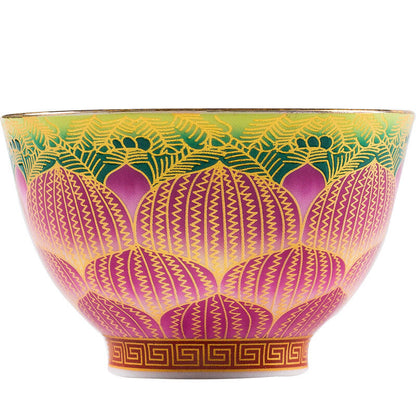 master cup porcelain lotus flower print Chinese kungfu tea cup ceramic cup 85ml
