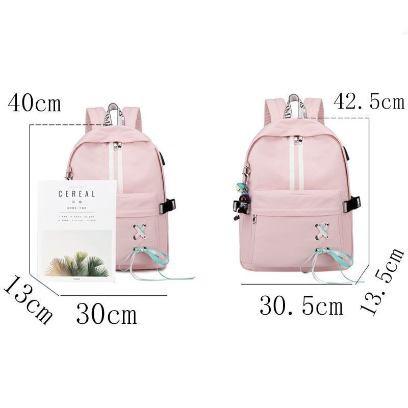 Anti Theft Reflective Waterproof Backpack School Bag Travel Rucksack 30*40*13 CM