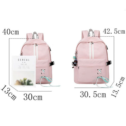 Anti Theft Reflective Waterproof Backpack School Bag Travel Rucksack 30*40*13 CM