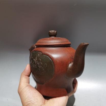 Chinese Yixing Zisha Clay Handmade Exquisite Teapot（高酒壶 底款：时大彬）