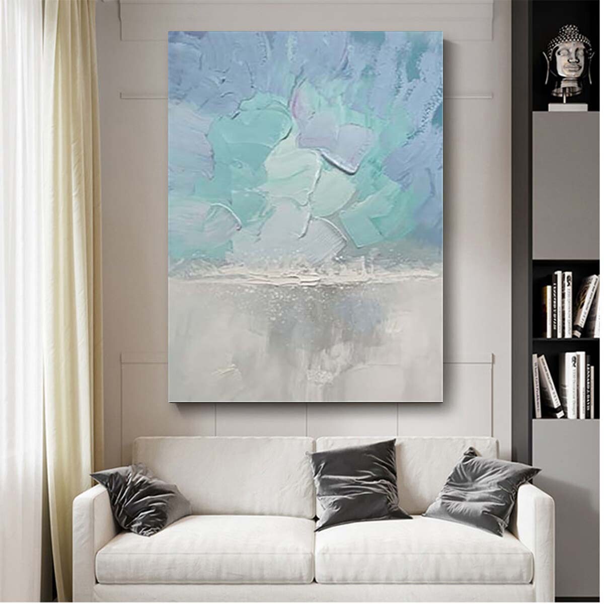 Handmade Abstract Minimalist Canvas Oil Painting Modern Wall Art Decorative