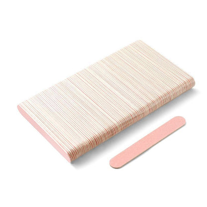 Nail Files 100Pcs Wood Double-Sided Professional Strong Sandpaper Polishing Tool