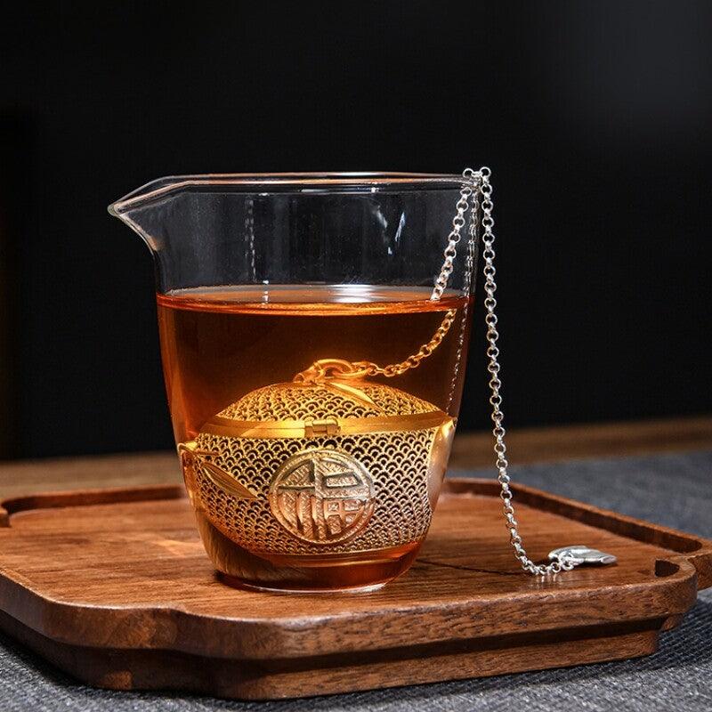 999 Sterling Silver Tea Filter Full Handmade Tea Strainer With Certificate Paper