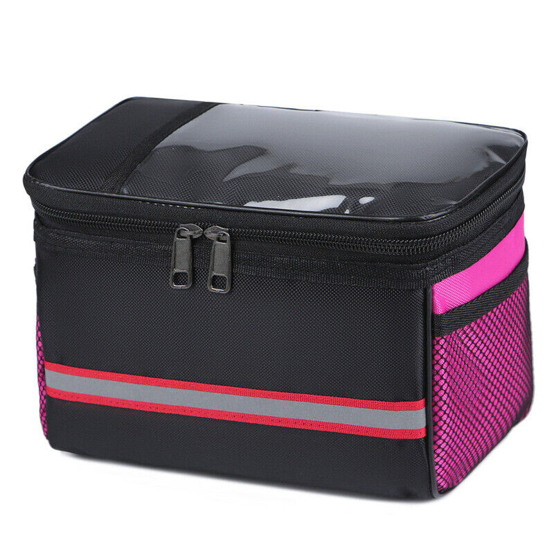 Bicycle Handlebar Basket Bag Waterproof Bike Reflective Front Pannier Tube Bag
