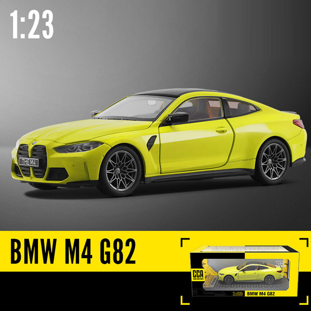 1/23 Scale BMW M4 G82 Model Car Diecast Toy Vehicle Men Collection Chartreuse