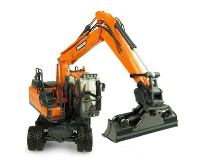 1:50 DOOSAN DX160W Wheeled Excavator Contruction Machine Equipment Diecast Model