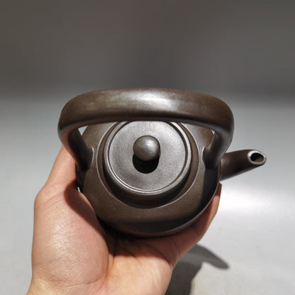 Chinese Yixing Zisha Clay Handmade Exquisite Teapot （竹海烟云 低款：勤琴制陶)