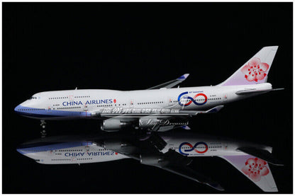 1:400 JC Wings CHINA AIRLINES BOEING 747-400 Airplane Flap Down Diecast Model