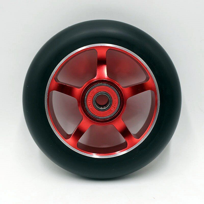 4pcs Stunt Scooter Wheels 100mm Aluminum Alloy Hub High-elastic PU Skates Wheels