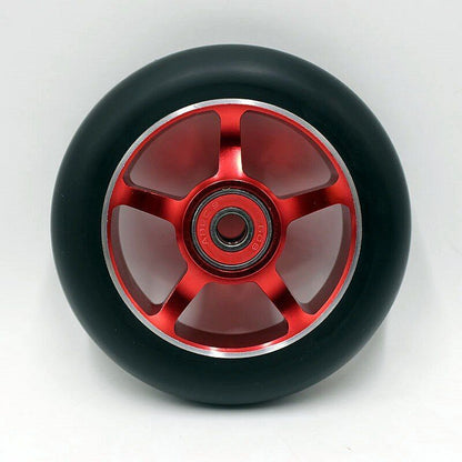 4pcs Stunt Scooter Wheels 100mm Aluminum Alloy Hub High-elastic PU Skates Wheels