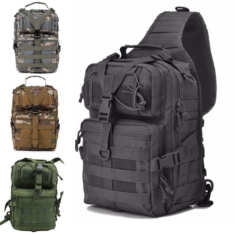 Tactical Pack Sling Backpack Rucksack Bag for Hiking Camping Hunting trekking