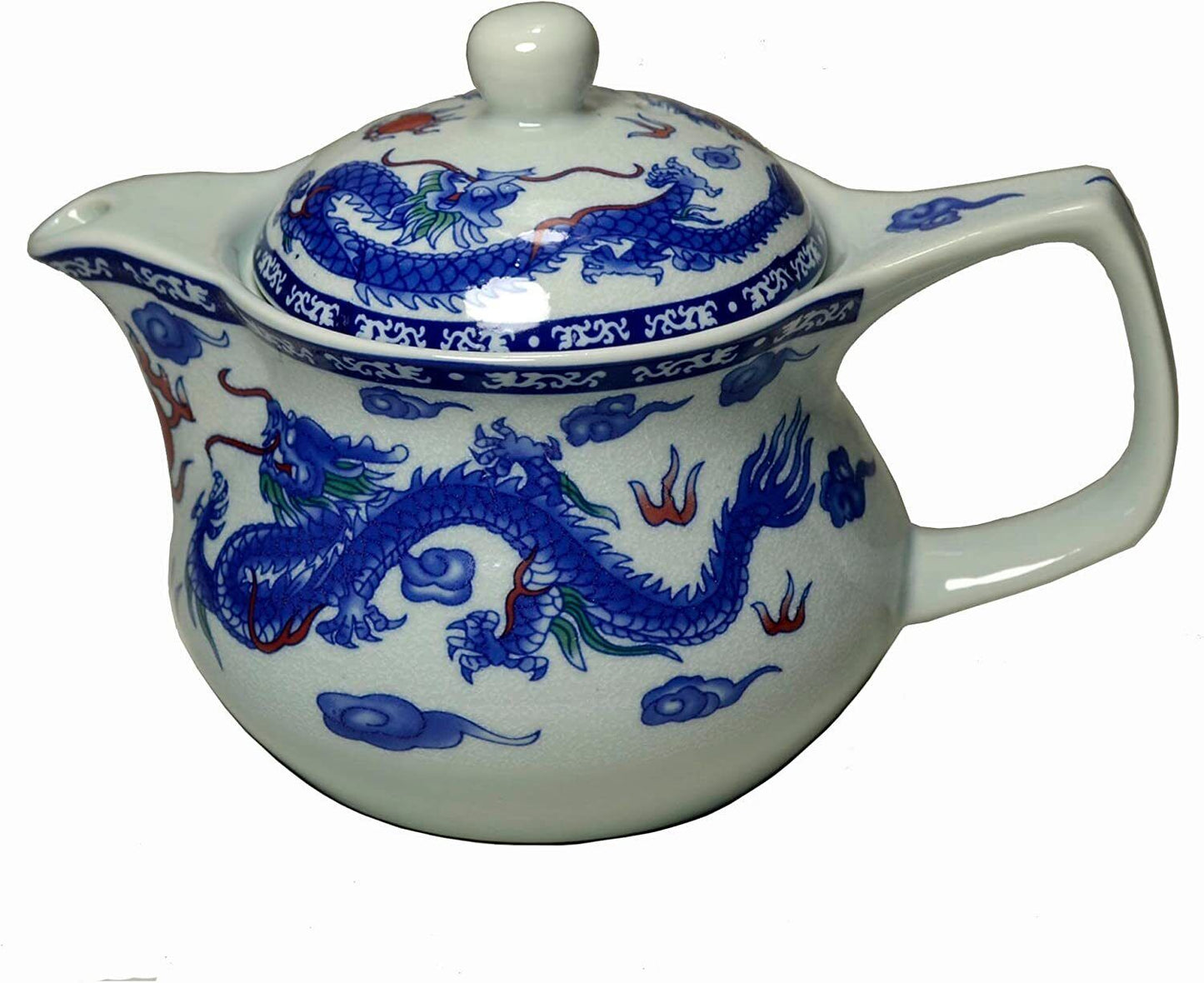 Porcelain Teapot 17oz Tea Pot Removable Stainless Steel Filter Ceramic Kettle