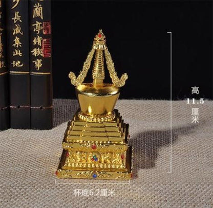 Copper Alloy Buddhism Stupa Tower Bodhi Tower Supplies Ornaments