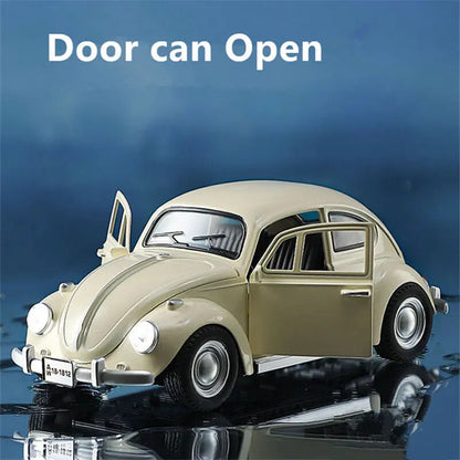 1:18 Beetle Alloy Classic Car Model Toy Car Simulation Hobby Car Sound Light