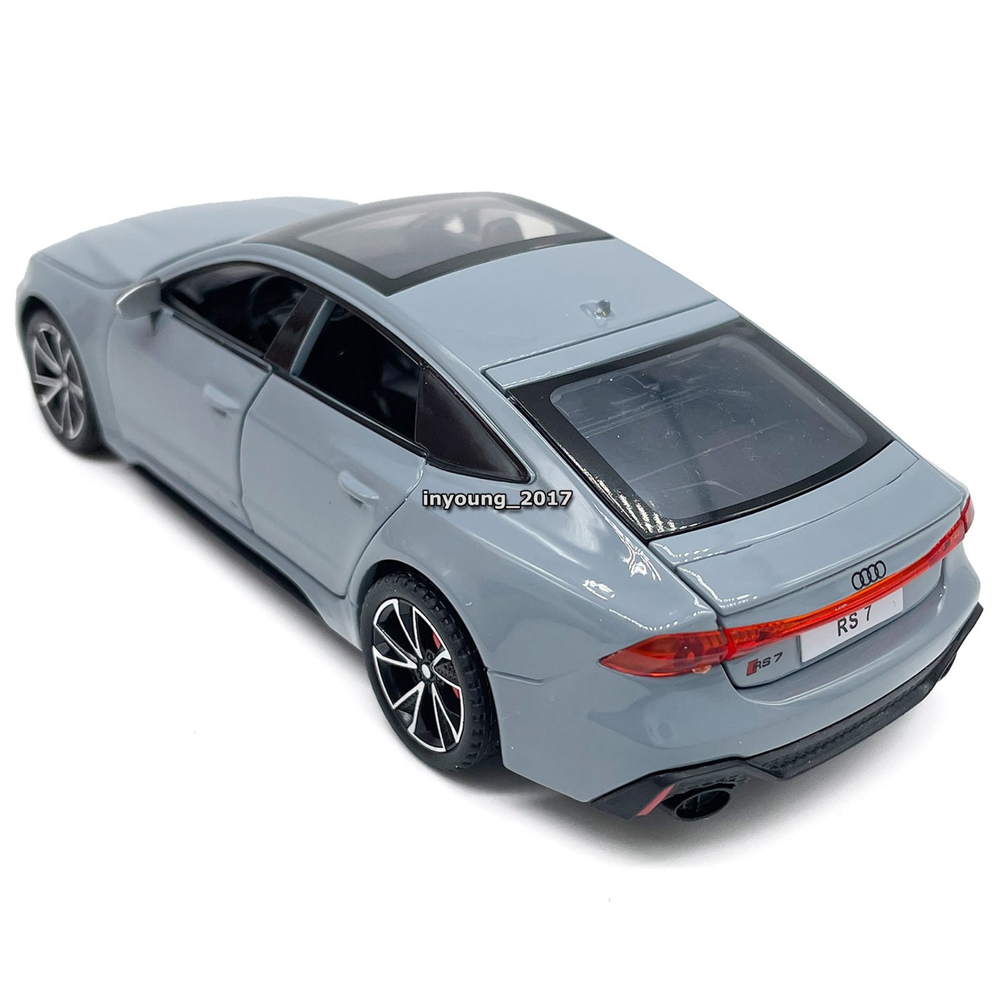 1/32 Audi RS7 Model Car Diecast Toy Cars Doors Open Pull Back Metal Vehicle Gray