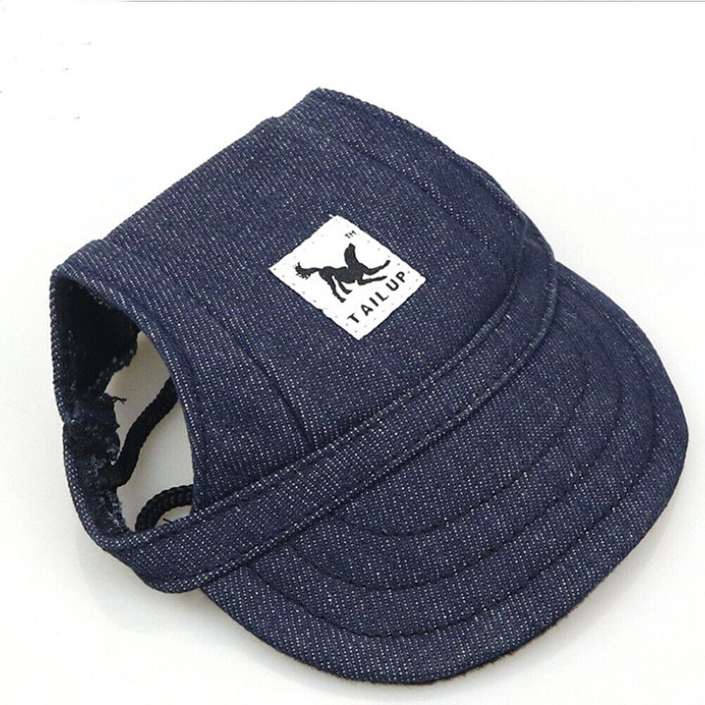 Dog Sun Hat Pet Baseball Cap Adjustable Sunscreen Ear Holes Visor Cap S-XL size!
