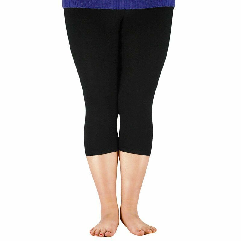 Women Leggings Plus Size Elastic Waist Casual Bamboo Fiber Stretch Pants Workout