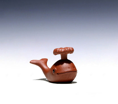 Dophin Statue Small Table Decoration Yixing Zisha Tea Pet Holder For Pot Lid New