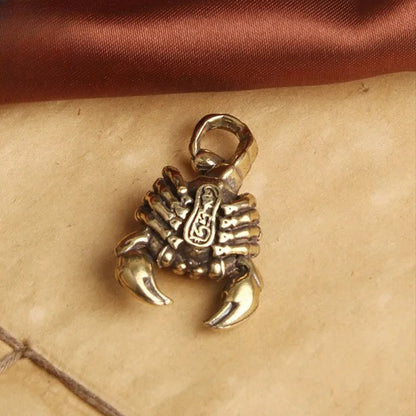 Solid Brass Scorpion Figurine Desktop Decor Ornaments Toy Scorpius Pendant