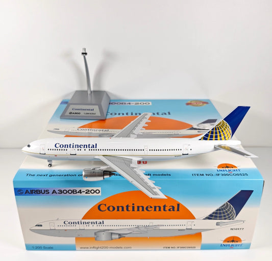 1:200 InFlight Continental A300B4-200 N14977 Airplane Diecast Plane Model