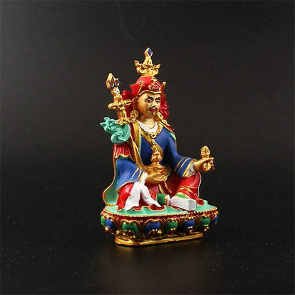 Tibetan Buddhist Tantric Figurine Auspicious Hand Painted Resin Buddha Statue