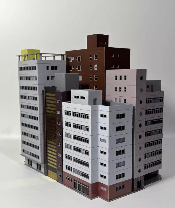 1/150 Building Model Railroad High Rise Office House Diorama Scene Display Model
