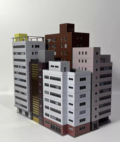 1/150 Building Model Railroad High Rise Office House Diorama Scene Display Model