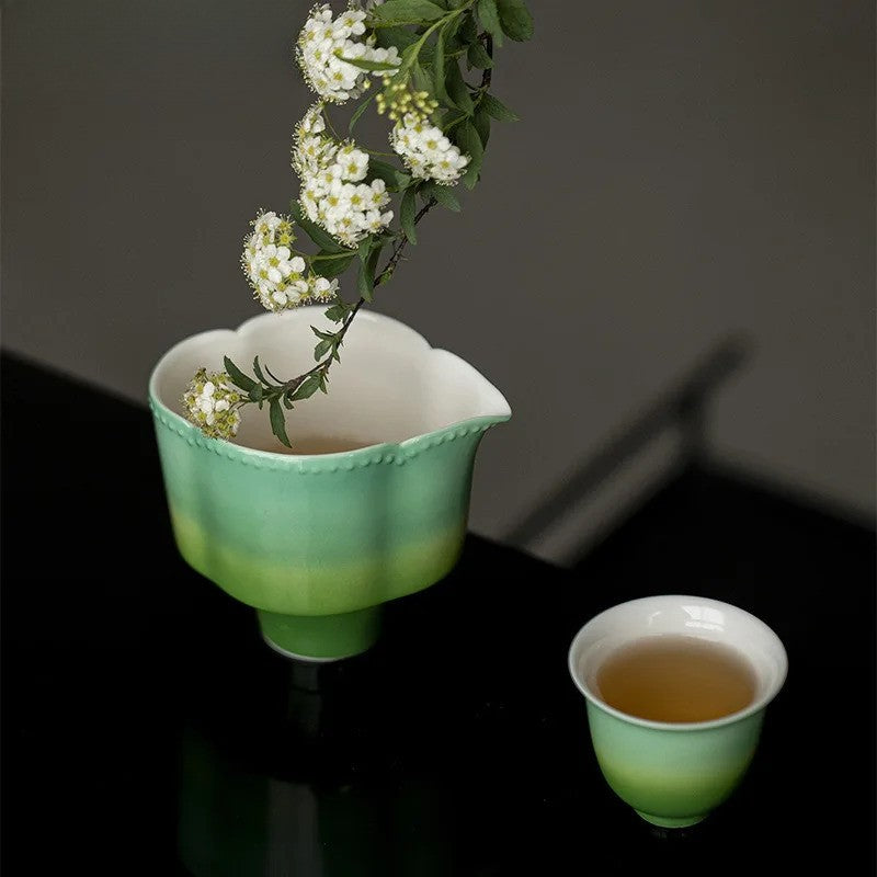 215ml Ceramic Handmade Tea Dispenser Cha Hai Justice Cup Fair Mug Kungfu Teaware