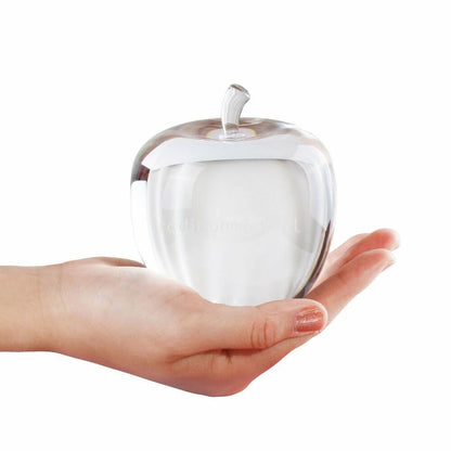 Clear Crystal Glass Apple Paperweight Home Decoration Teacher Appreciation Gift