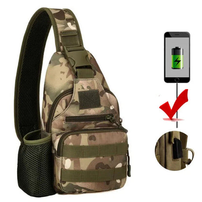 Men Canvas Shoulder Bags Travel Men's Crossbody Bag Army Style Chest Back Pack
