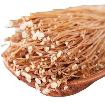 50g-500g Dried Ecology Enokitake Enoki Mushroom Chinese Flammulina Velutipes