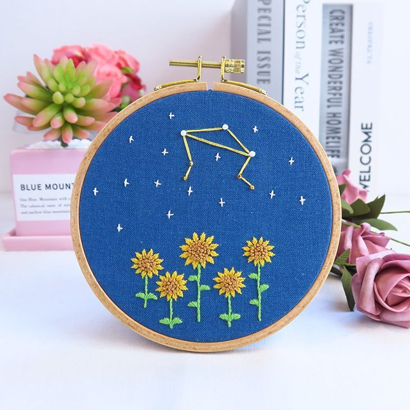 Embroidery Kit DIY Needlework Zodiac Horoscope Needlecraft Cross Stitch Artcraft