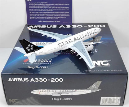 for NG Models Air China for Airbus 330-200 B-6091 STAR ALLIANCE 1:400 model