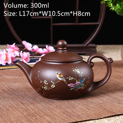 Chinese Yixing Zisha Purple Clay Tea Pot Handpainted Cup Teteras Kungfu Pot New