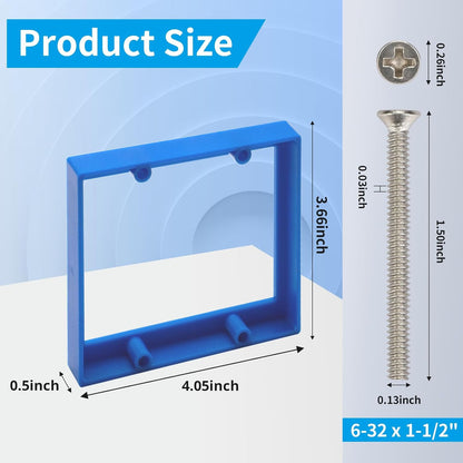 Double Gang Receptacle Outlet Box Extenders 1/2",Include 4Screws (6-32 X 1.25),E