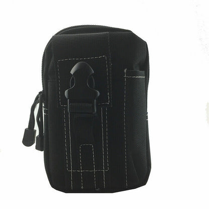Men Waist Pack Bum Bag Black Pouch Waist Packs Molle Nylon Wallet Travel Tool