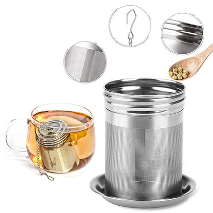 3 PCS Stainless Steel Tea Leaf Infuser Herbal Spice Filter Diffuser Tea Strainer
