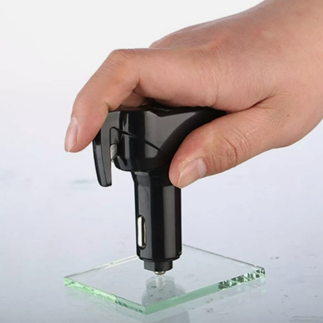 Martillo de Seguridad Emergencia Cortador de Cinturon Ventana Vidrio Carro Coche