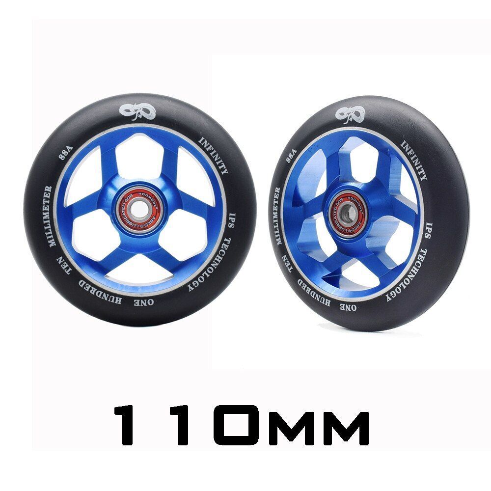 2 High Precision Aluminum Alloy Hub Scooter Wheel Heavy Speed Roller 100mm 88 A