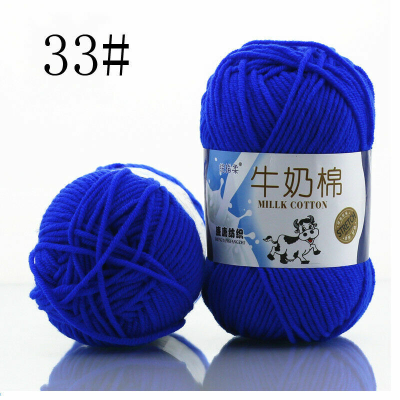 Hot Sale 50g Hand-woven Chunky Yarn Soft Milk Cotton Knitting Baby wool yarn