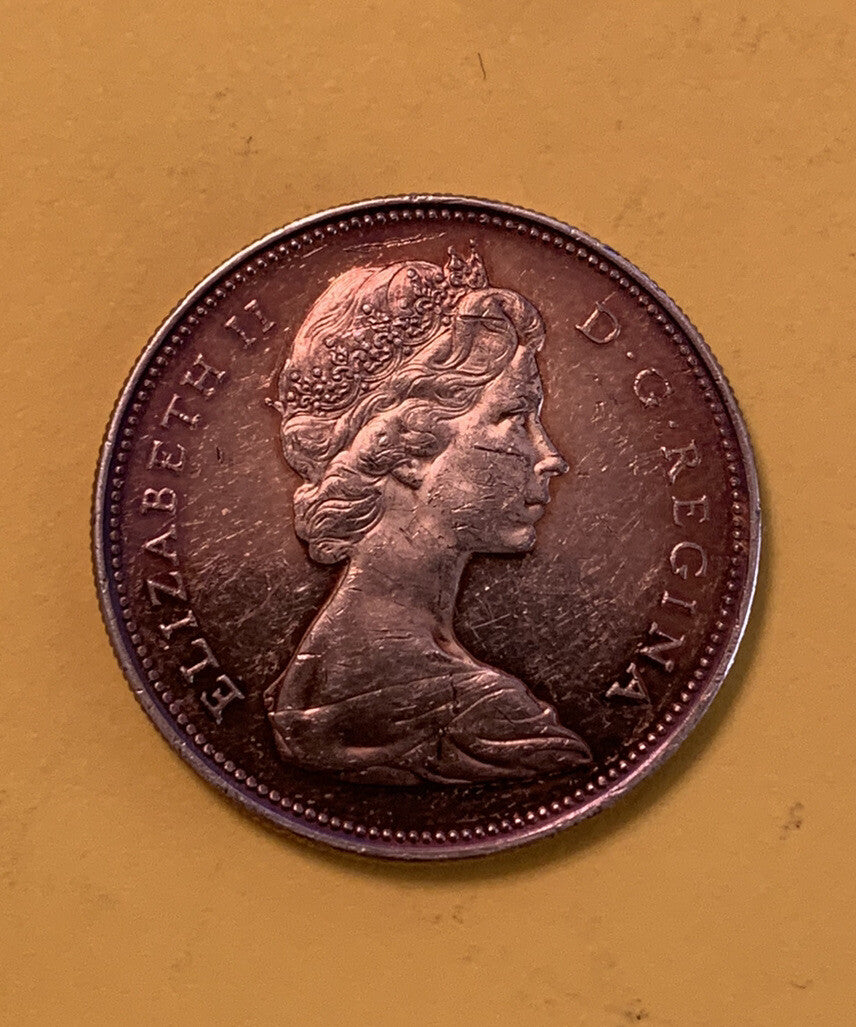 1966 Canada 1 Dollar Silver Coin Young Queen Elizabeth II 2nd portrait Old Money