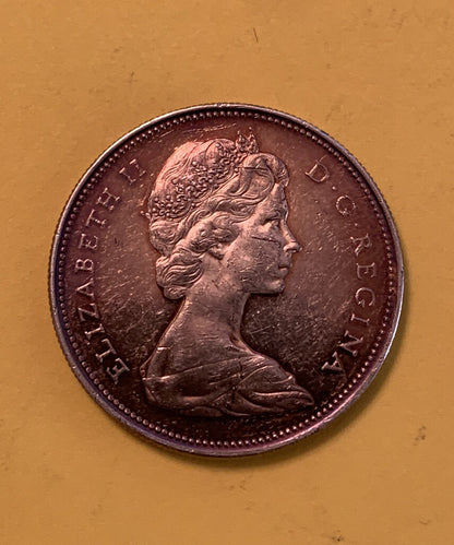 1966 Canada 1 Dollar Silver Coin Young Queen Elizabeth II 2nd portrait Old Money