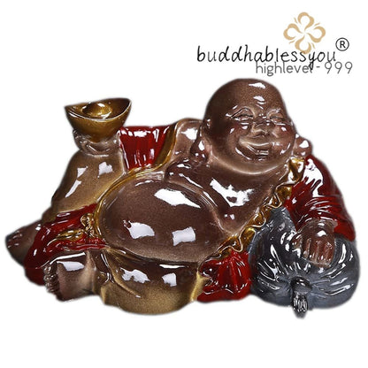 11.5cm Color Changing Tea Pet Ornaments Maitreya Buddha Tea Tray Tea Set