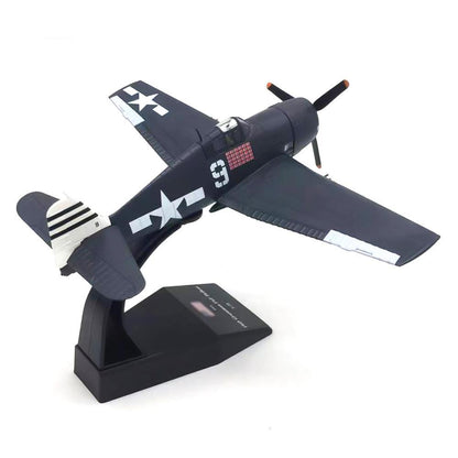 1:72 WWII U.S. F6F Hellcat Shipboard Fighter Alloy Aircraft Model Military Plane