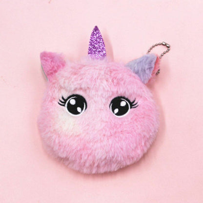 Shoulder Bag Plush Cartoon Boys Crossbody Girls Party Gift Shiny Unicorn Handbag