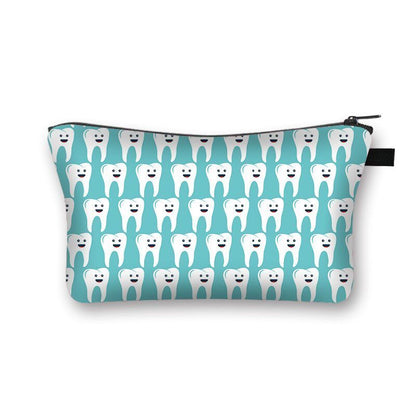 Cartoon Print Cosmetic Case Makeup Bag Organizer Travel Storage Purse 15*13*21CM